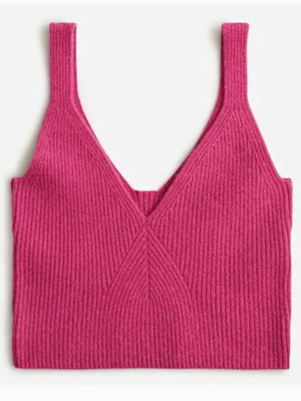 NWT J Crew Cashmere Cropped Ribbed Sweater Tank in Rose
